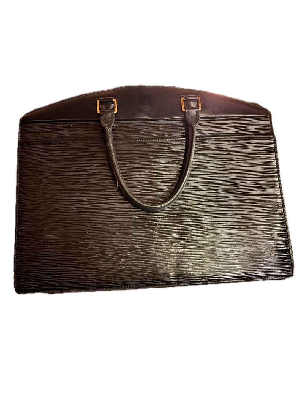 💎RARE💎 Louis Vuitton Black Epi Leather Top-Handle Satchel with Gold Hardware